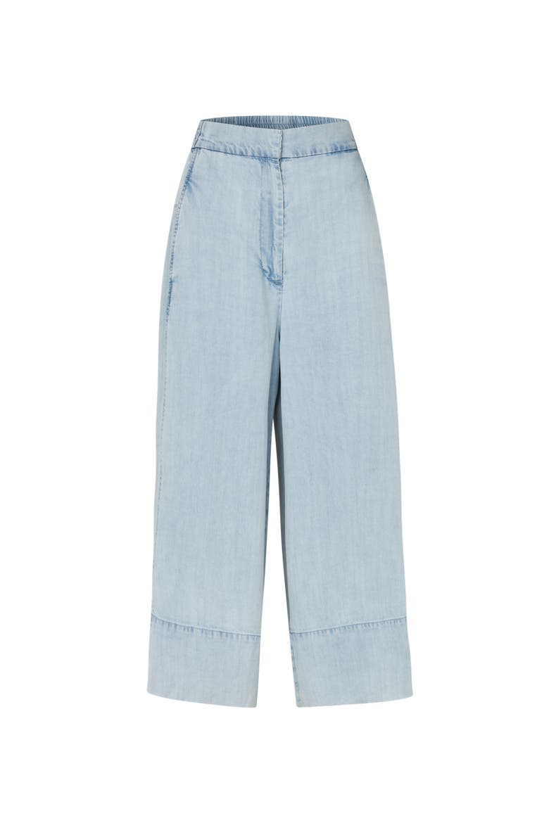 Maportia Denim Wide-Leg Culotte Trouser, Alternate, color, Light Denim