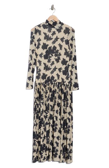 Ulla Johnson Amaya Floral Long Sleeve Dress In Black