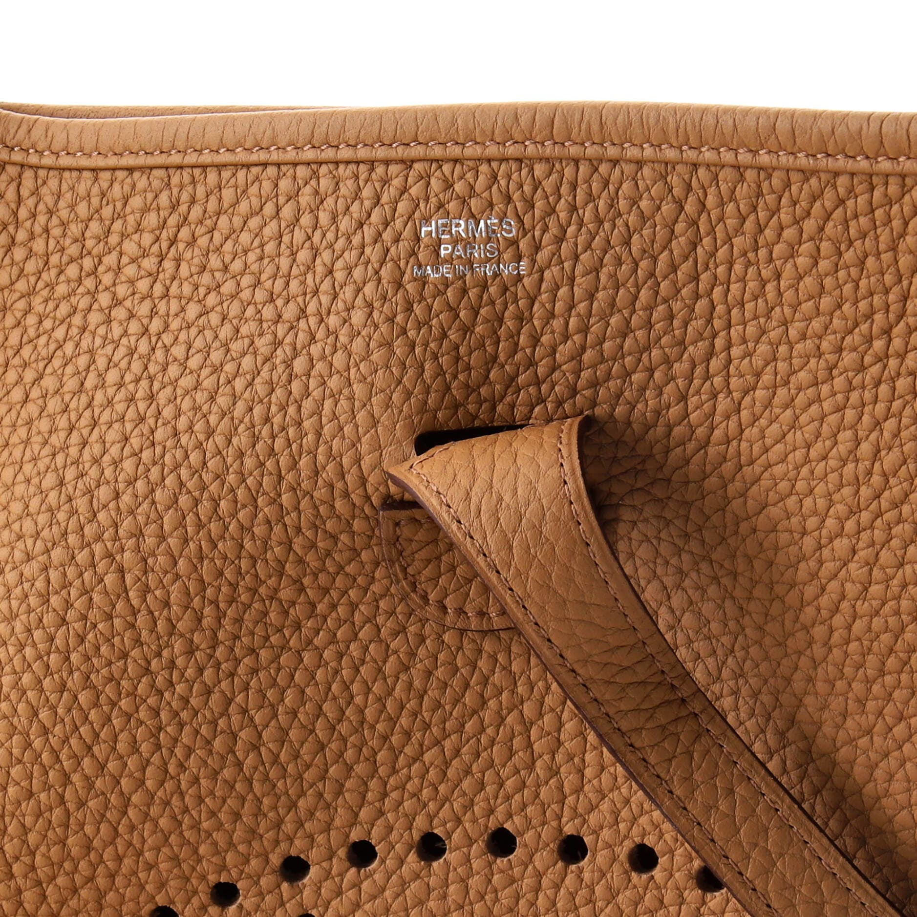 Pre-Owned Hermes Evelyne Bag Gen III Clemence PM, Alternate, color, Biscuit