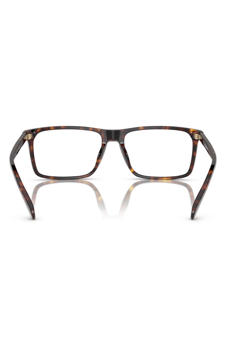 COACH 58mm Rectangle Optical Glasses, Alternate, color, Dark Tortoise / Demo Lens