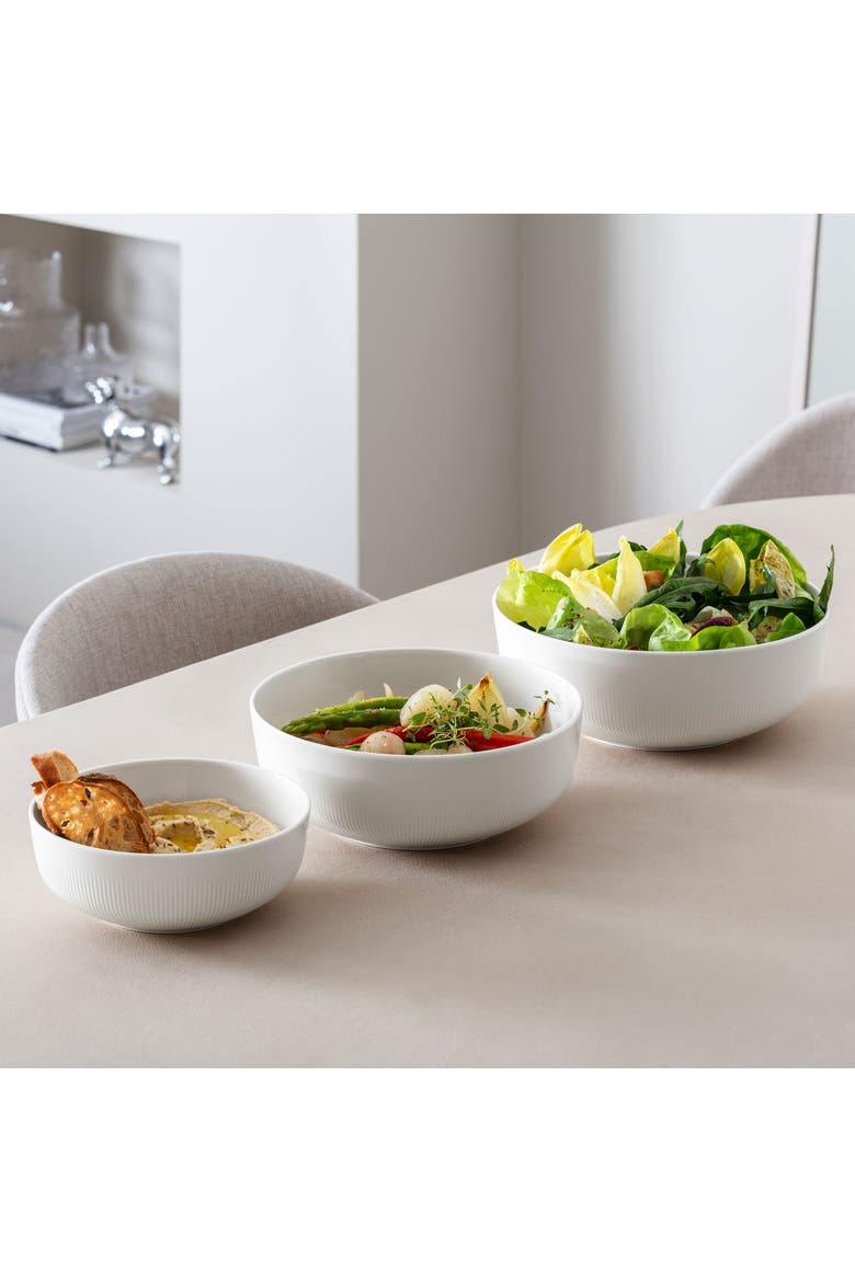 Afina Salad Bowl, Alternate, color, White