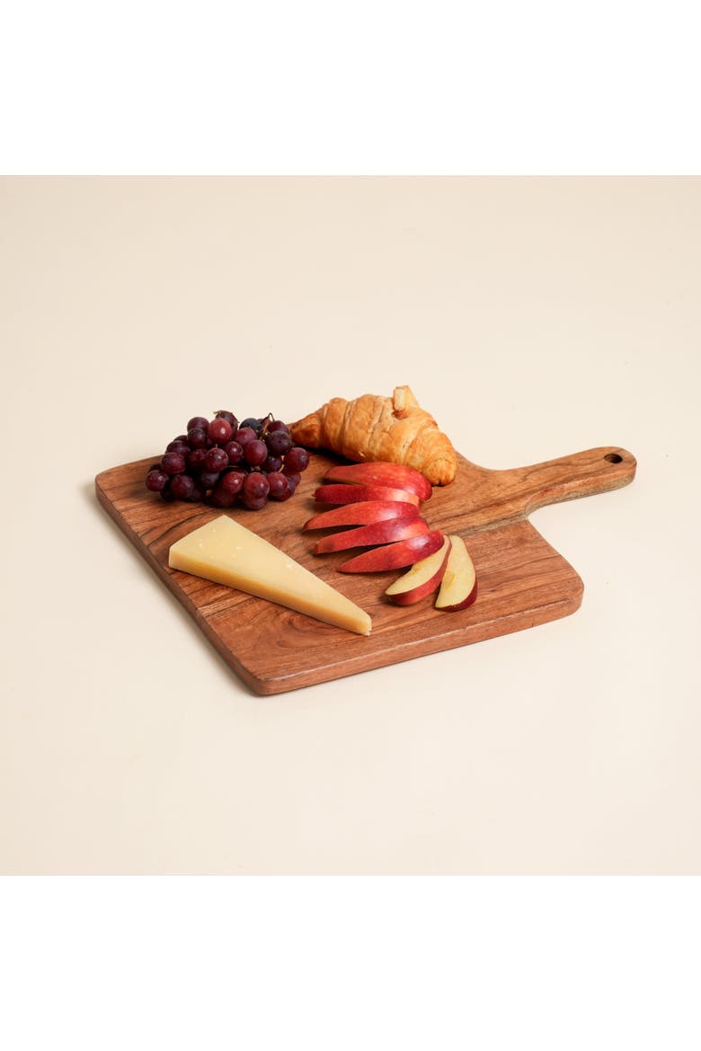 Acacia Wood Chopping Board with Handle, Alternate, color, Natural Wood