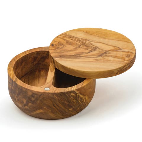Olive Wood Salt Box