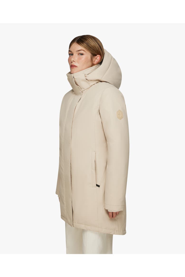 GENIA | Hooded Down Winter Jacket, Alternate, color, Oatmeal