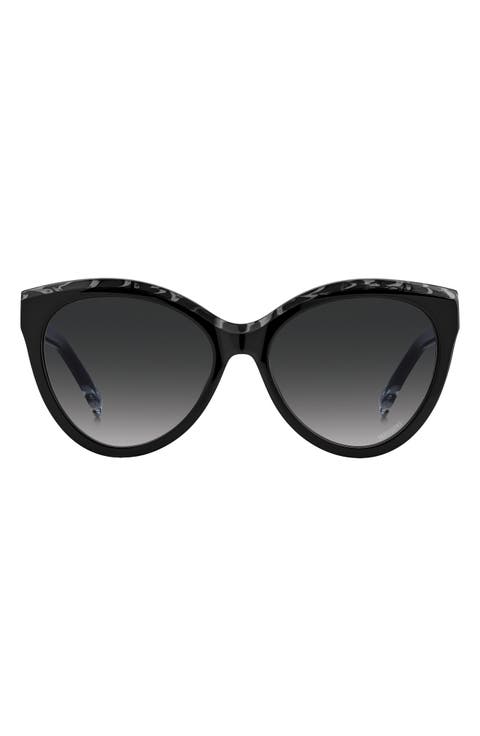 57mm Gradient Cat Eye Sunglasses