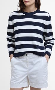 Barbour Bronya Stripe Cotton Blend Sweater