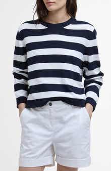 Barbour Bronya Stripe Cotton Blend Sweater
