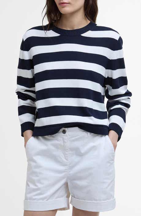 Barbour Bronya Stripe Cotton Blend Sweater