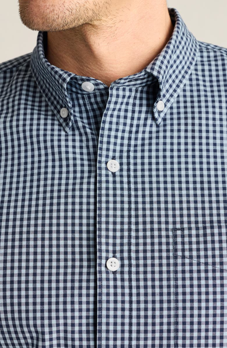 Bonobos Raliegh Slim Fit Gingham Check Button Down Shirt, Alternate, color, Navy/ Blue