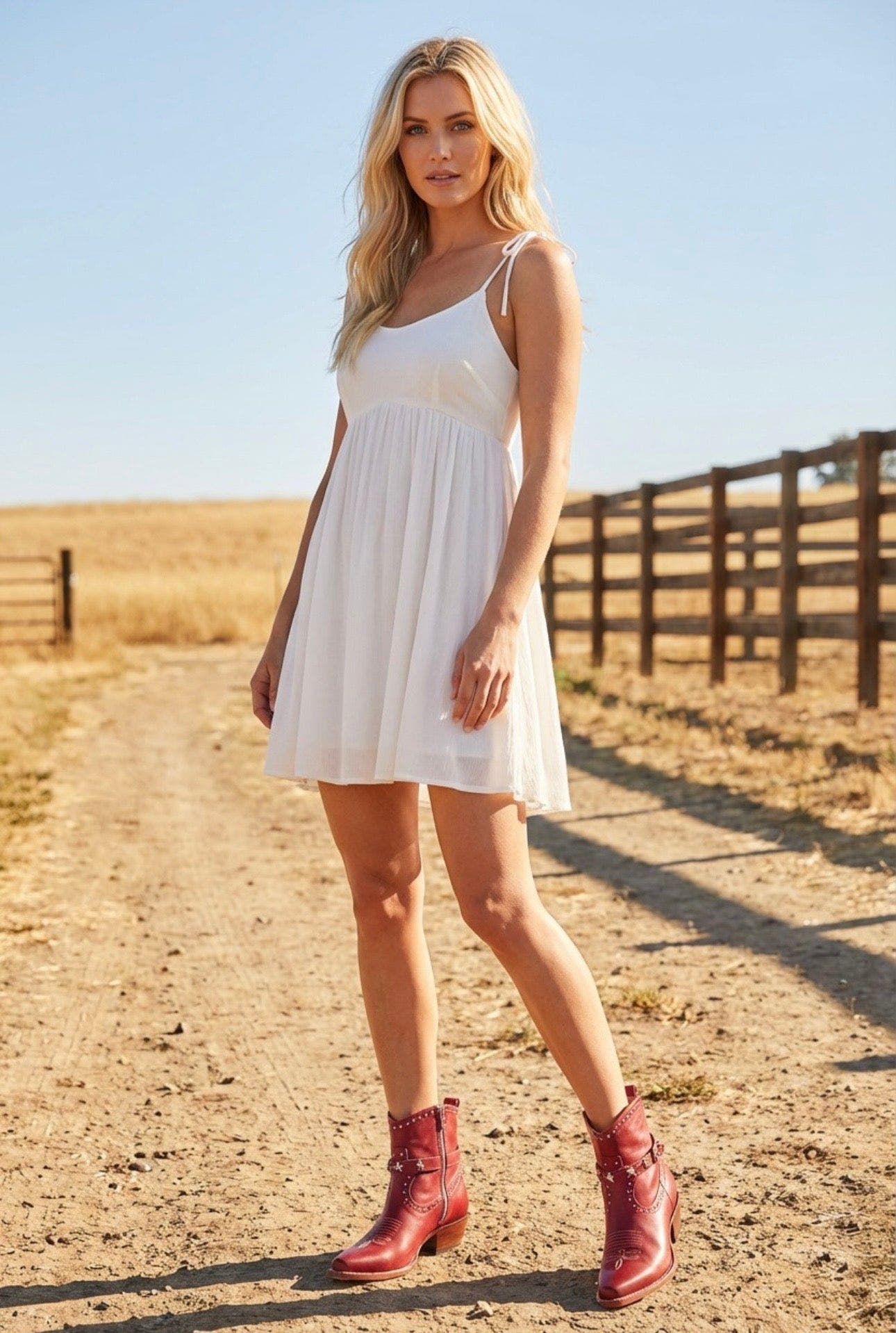 Malibu Beach Women's Premium Western Leather Boots Sandy, Alternate, color, Red