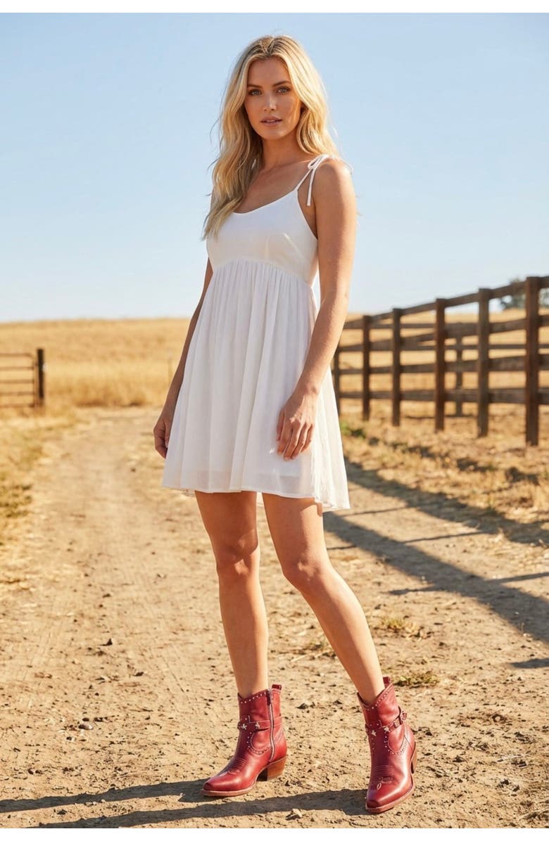 Malibu Beach Women's Premium Western Leather Boots Sandy, Alternate, color, Red