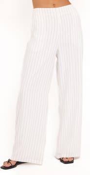 Petal & Pup Blakely Pinstripe Wide Leg Pants