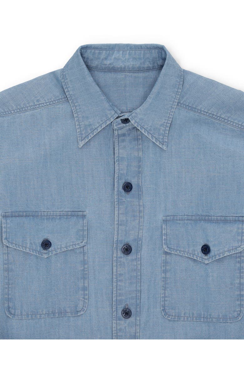 Fortela CPO Chambray Overshirt, Alternate, color, Light Blue