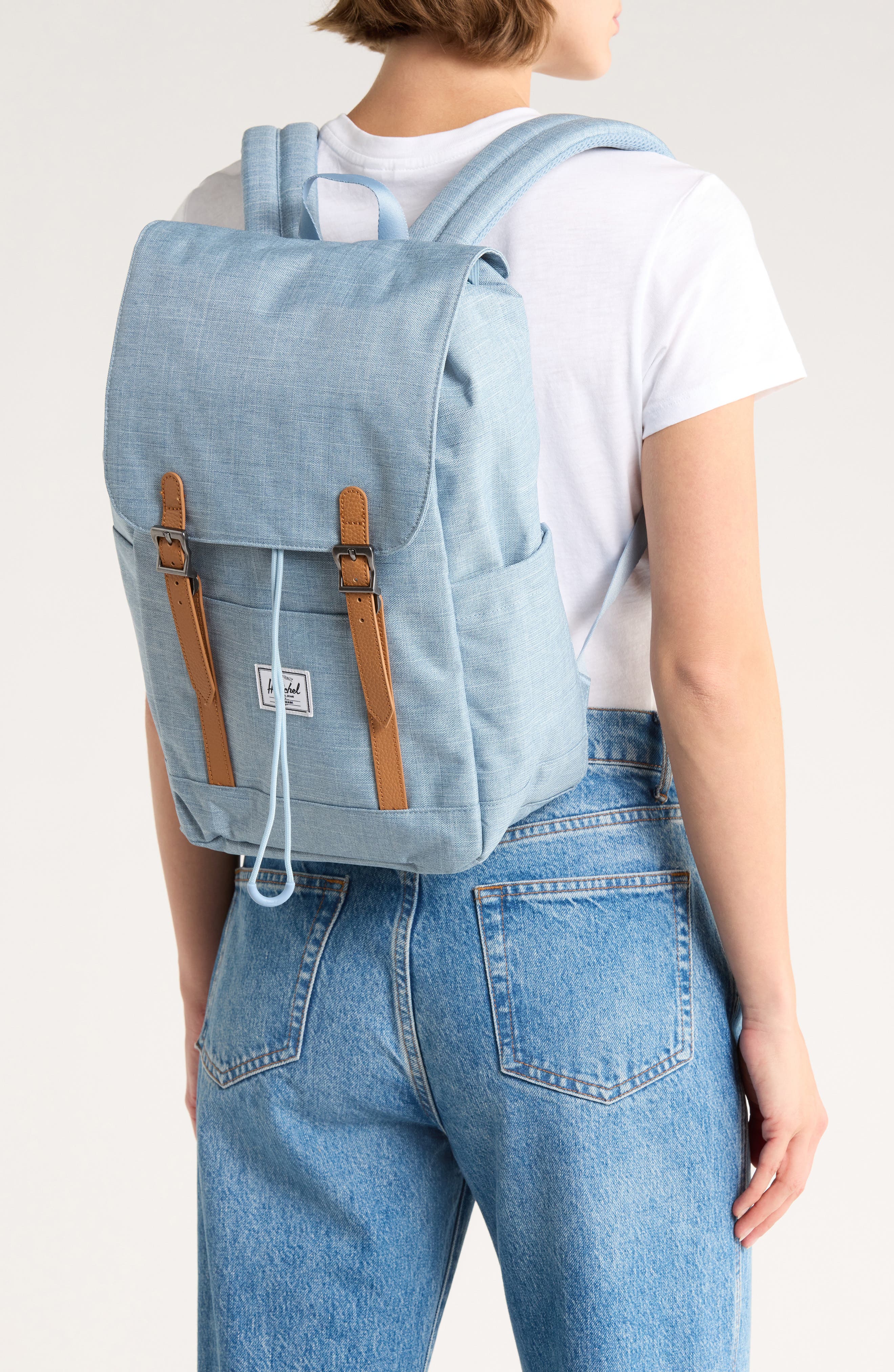Herschel Supply Co. Retreat Small Backpack, Alternate, color, Ashley Blue Crosshatch