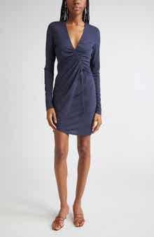 Ramy Brook Barry Long Sleeve Ruched Minidress