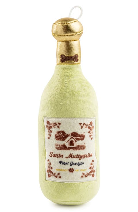 Santa Muttgarita Pinot Grrigiio Plush Dog Squeaker Toy