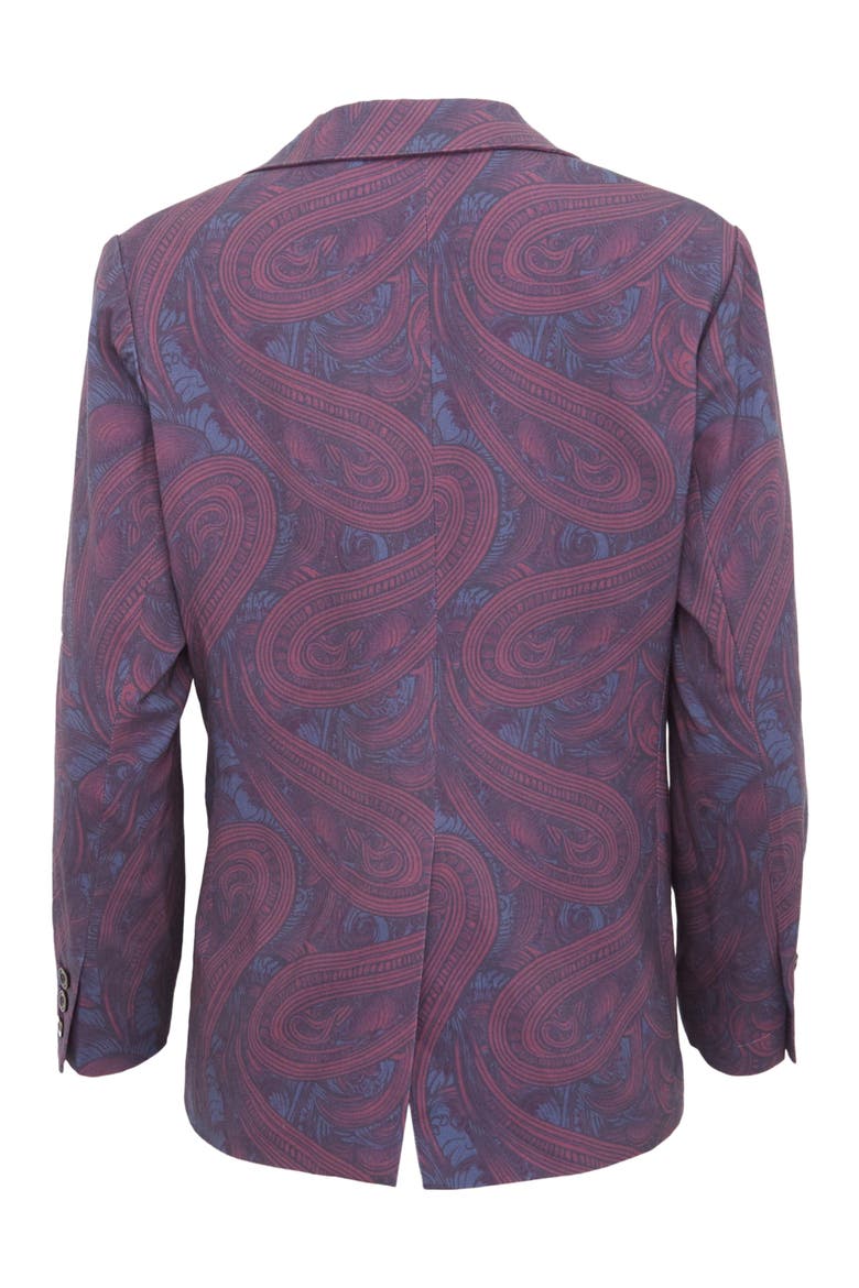 Julia Stretch Wool Tailored Blazer, Alternate, color, Badalona Plum