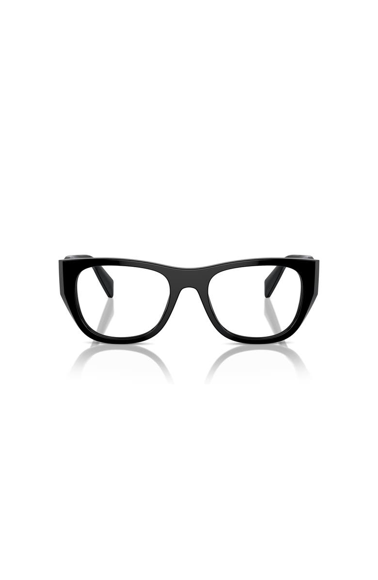 Prada 50mm Irregular optical glasses, Alternate, color, Black