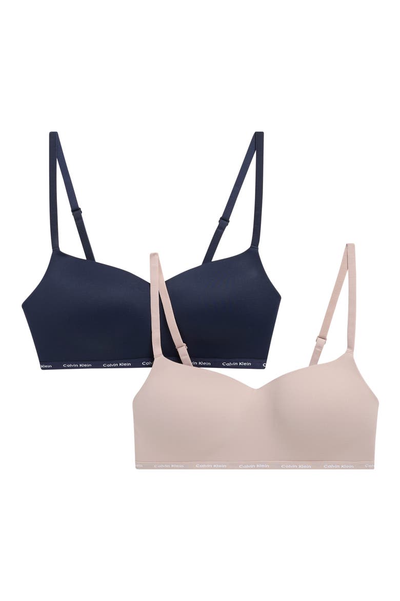 2-Pack Luxelightly Wire Free Bras, Main, color, SHORELINE/ FRESH TAUPE