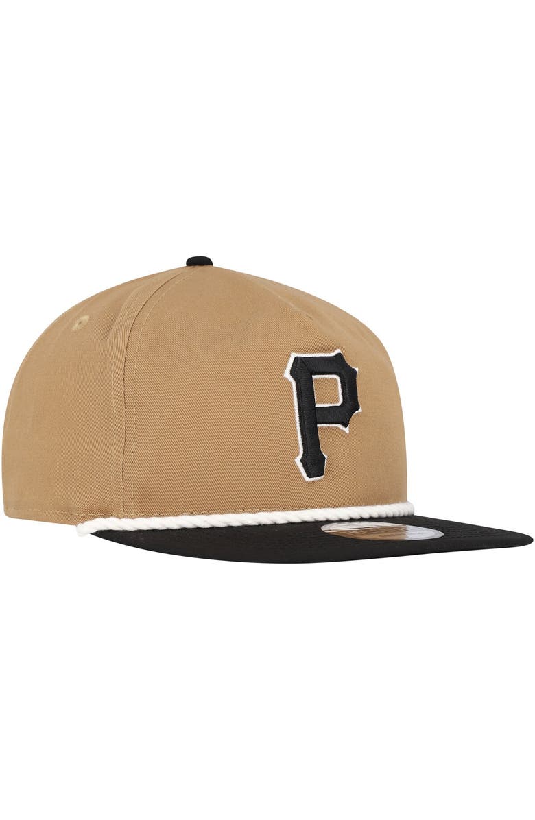 New Era Men's New Era Khaki/Black Pittsburgh Pirates Golfer Snapback Hat, Alternate, color, Khaki