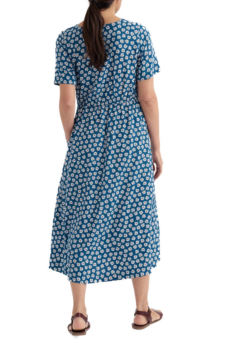 Tilly Floral Midi Dress, Alternate, color, PRESSED DAISY OCEAN DRIFT