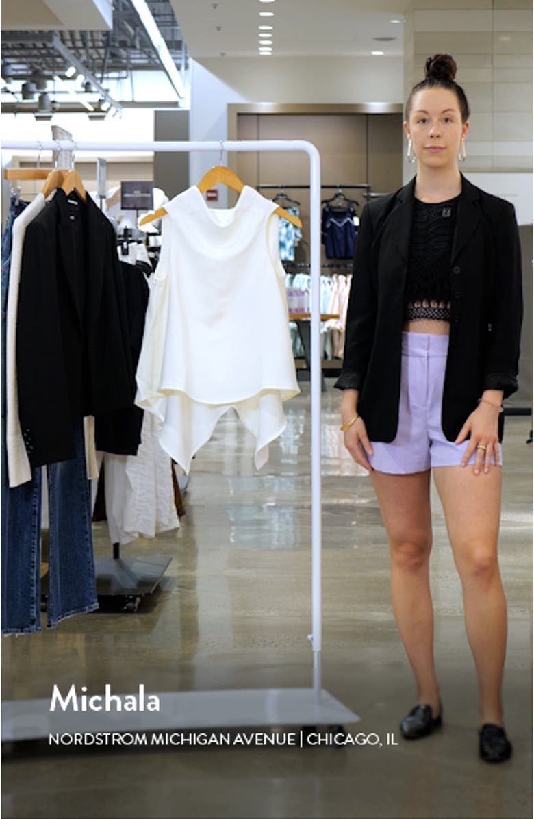 Simone Cowl Neck Sleeveless Trapeze Top, sales video thumbnail