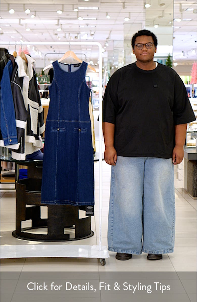 Sleeveless Denim Midi Dress, sales video thumbnail