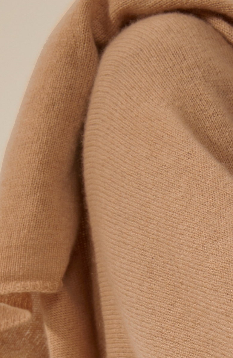 Italic Amara Cashmere Wrap, Alternate, color, Camel
