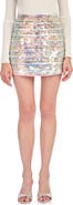 English Factory Stripe Sequin Miniskirt