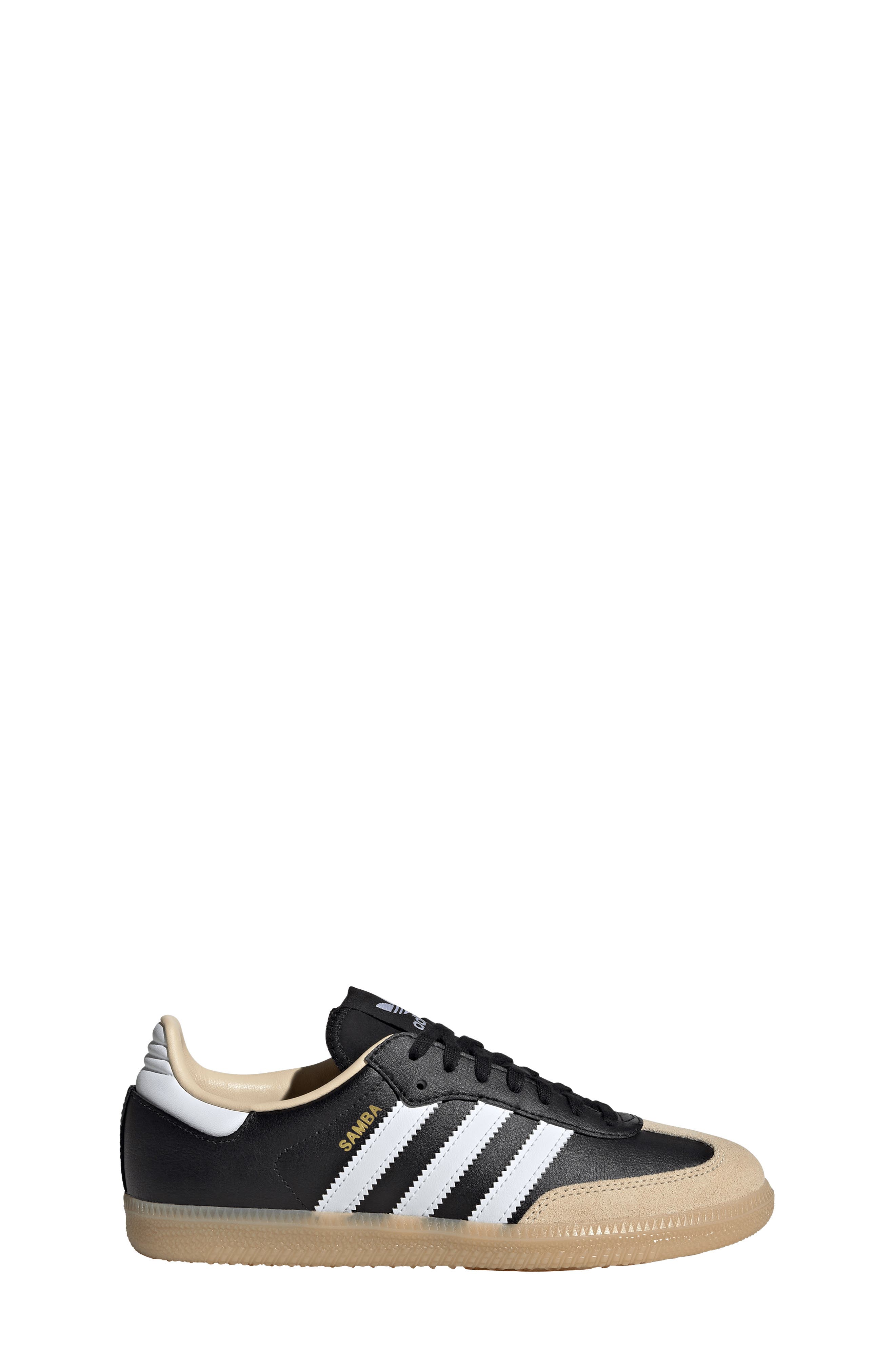 adidas Kids' Samba Sneaker, Alternate, color, Black/ White/ Gum