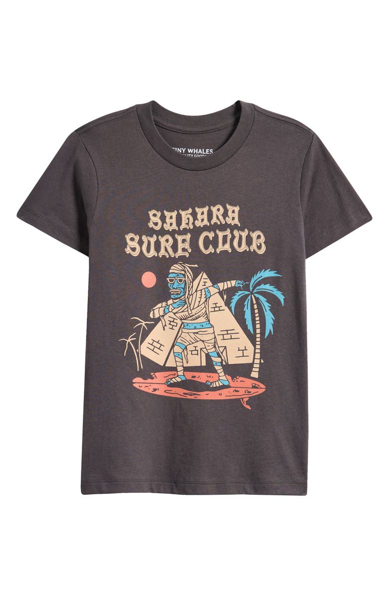 Tiny Whales Kids' Sahara Surf Club Graphic T-Shirt, Main, color, Vintage Black