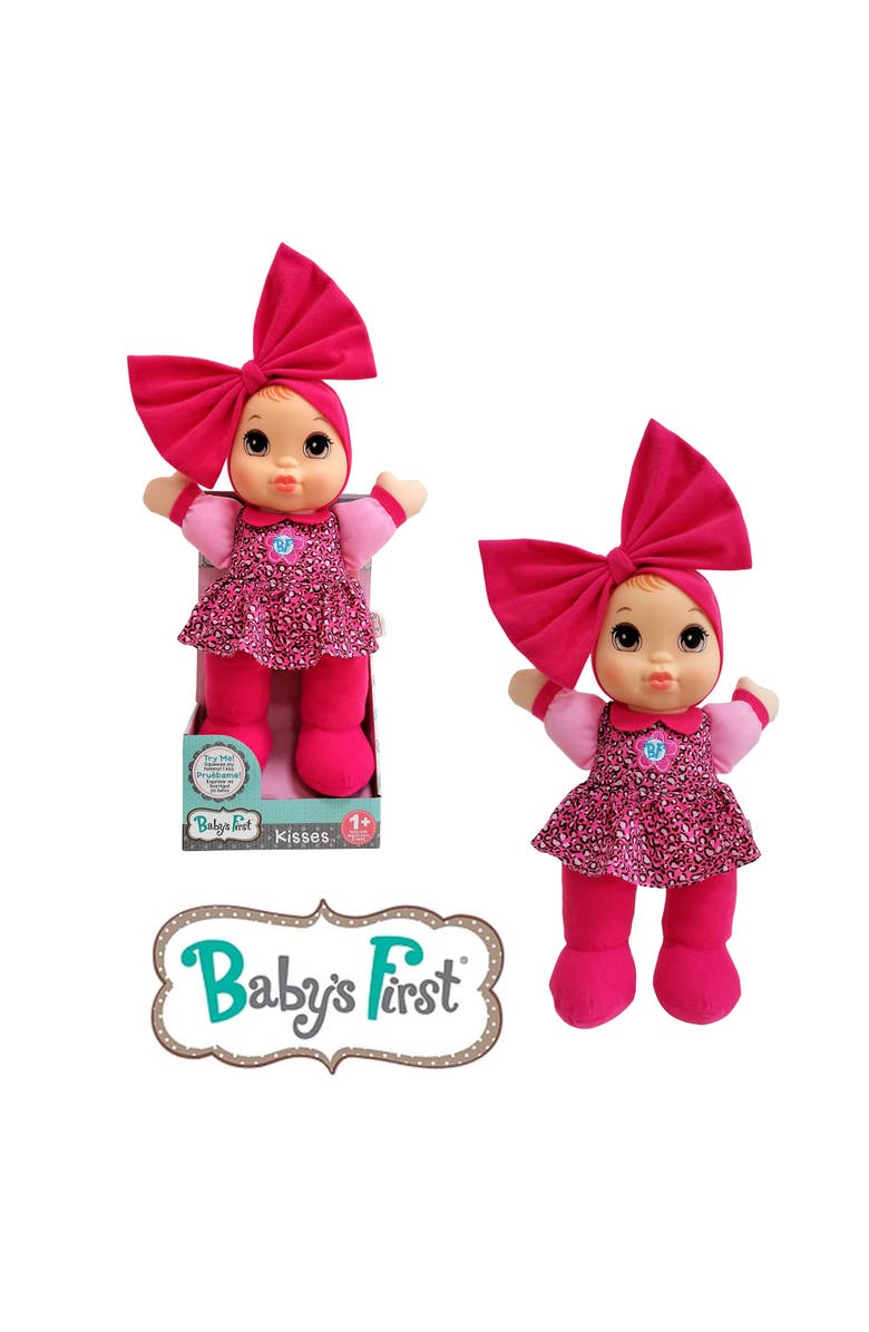 Baby's First Kisses Baby Doll Toy With Animal Print Top All Ages, Alternate, color, Multicolored