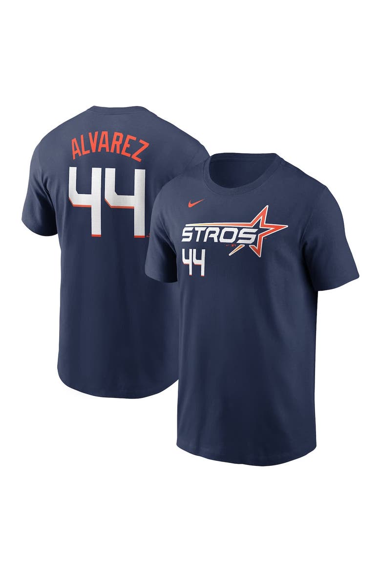 Men's Nike Yordan Alvarez Navy Houston Astros 2025 City Connect Fuse Name & Number T-Shirt, Alternate, color, Navy