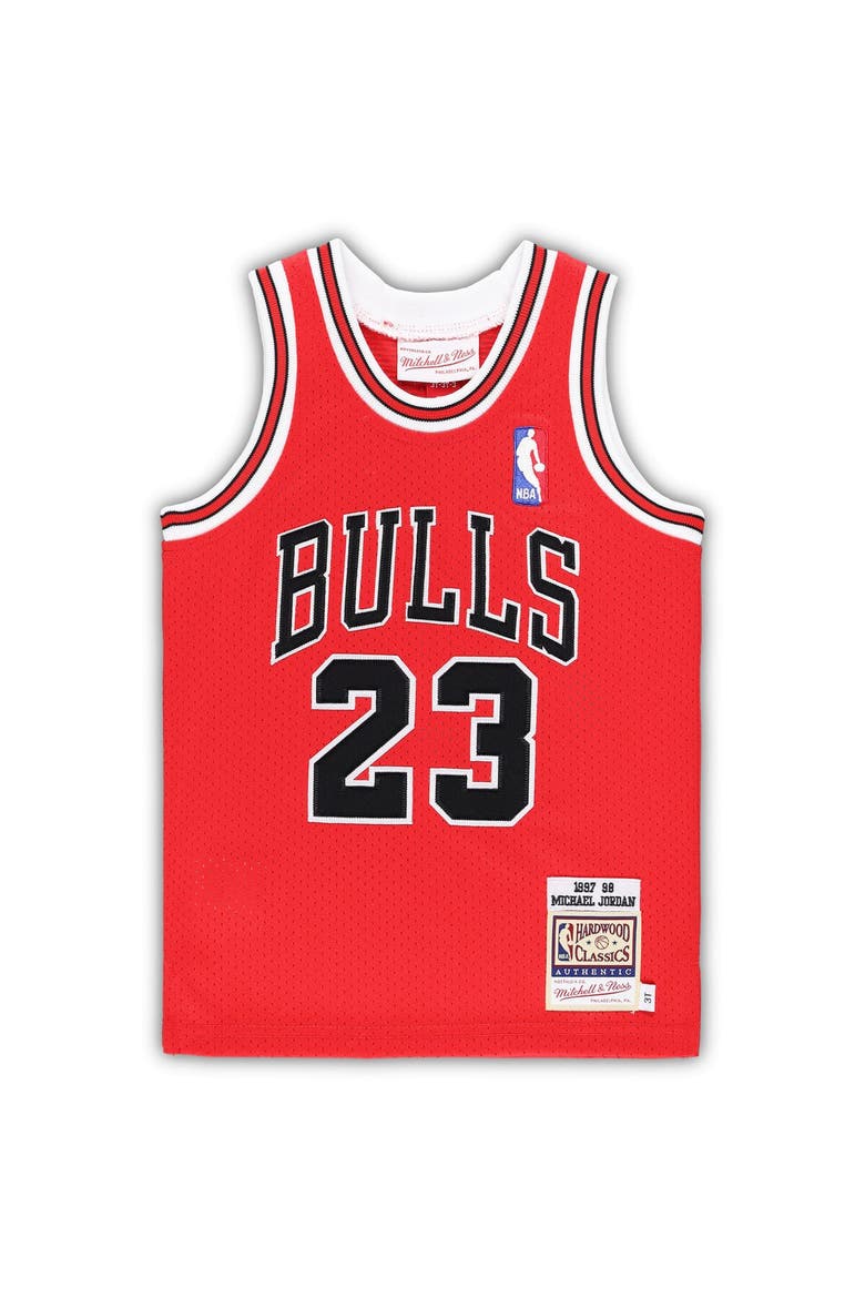 Toddler Mitchell & Ness Michael Jordan Red Chicago Bulls 1997/98 Hardwood Classics Authentic Jersey, Alternate, color, Red