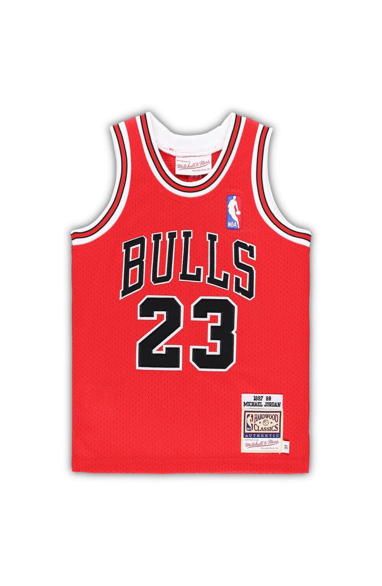 Mitchell & Ness Toddler Mitchell & Ness Michael Jordan Red Chicago Bulls 1997/98 Hardwood Classics Authentic Jersey, Alternate, color, Red