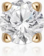 Oradina 14K White Gold Shine Bright Diamond Single Small Stud