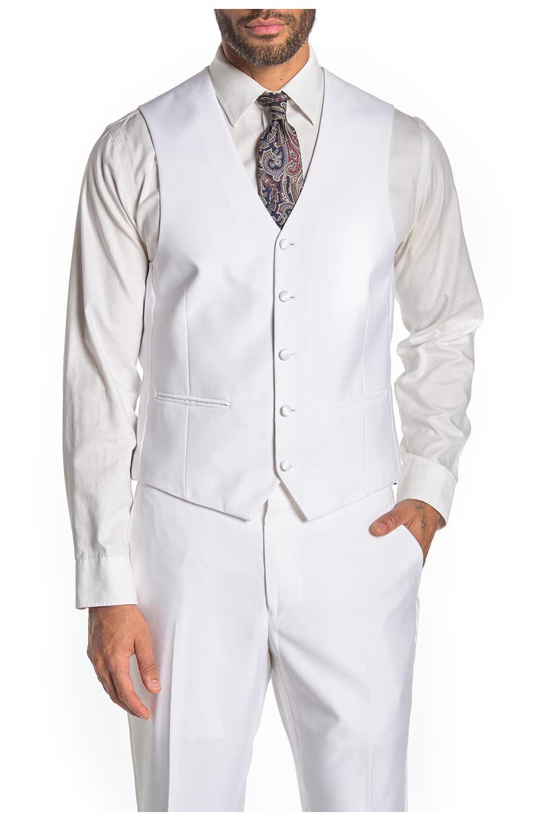 SAVILE ROW CO Slim Fit Vest, Main, color, 