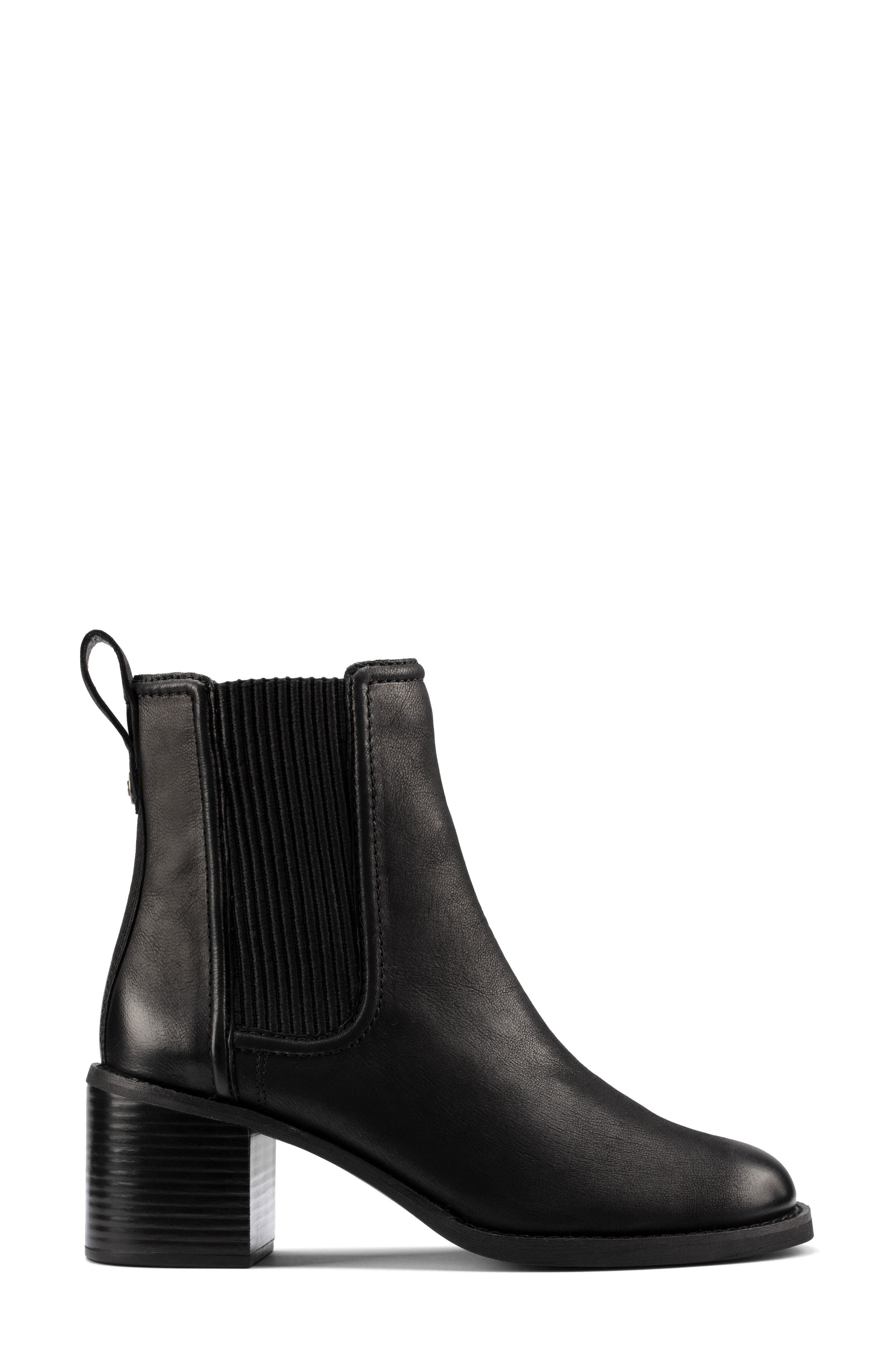 Clarks<sup>®</sup> Chamberly Top Chelsea Boot, Alternate, color, Black Leather