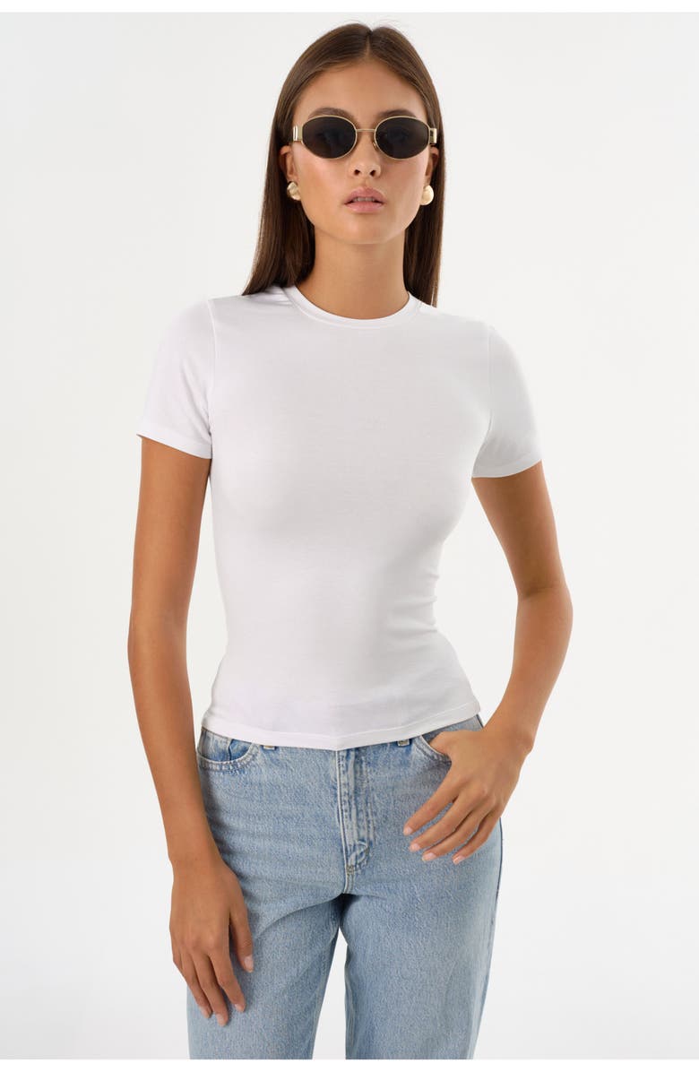 LAMARQUE Moa | Jersey Crew Neck Tee, Main, color, White