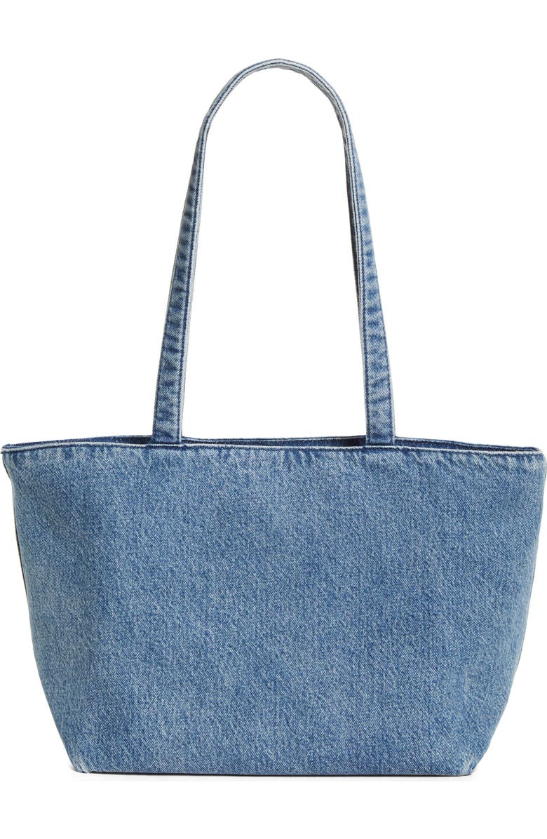 Alexander Wang Medium Punch Denim Tote, Alternate, color, Vintage Medium Indigo