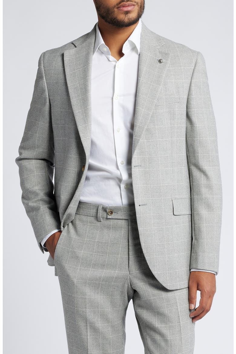 Mason Plaid Wool Suit, Alternate, color, LIGHT GREY
