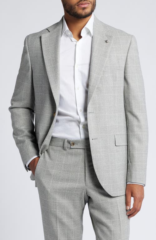 Jack Victor Mason Plaid Wool Suit In Light Grey