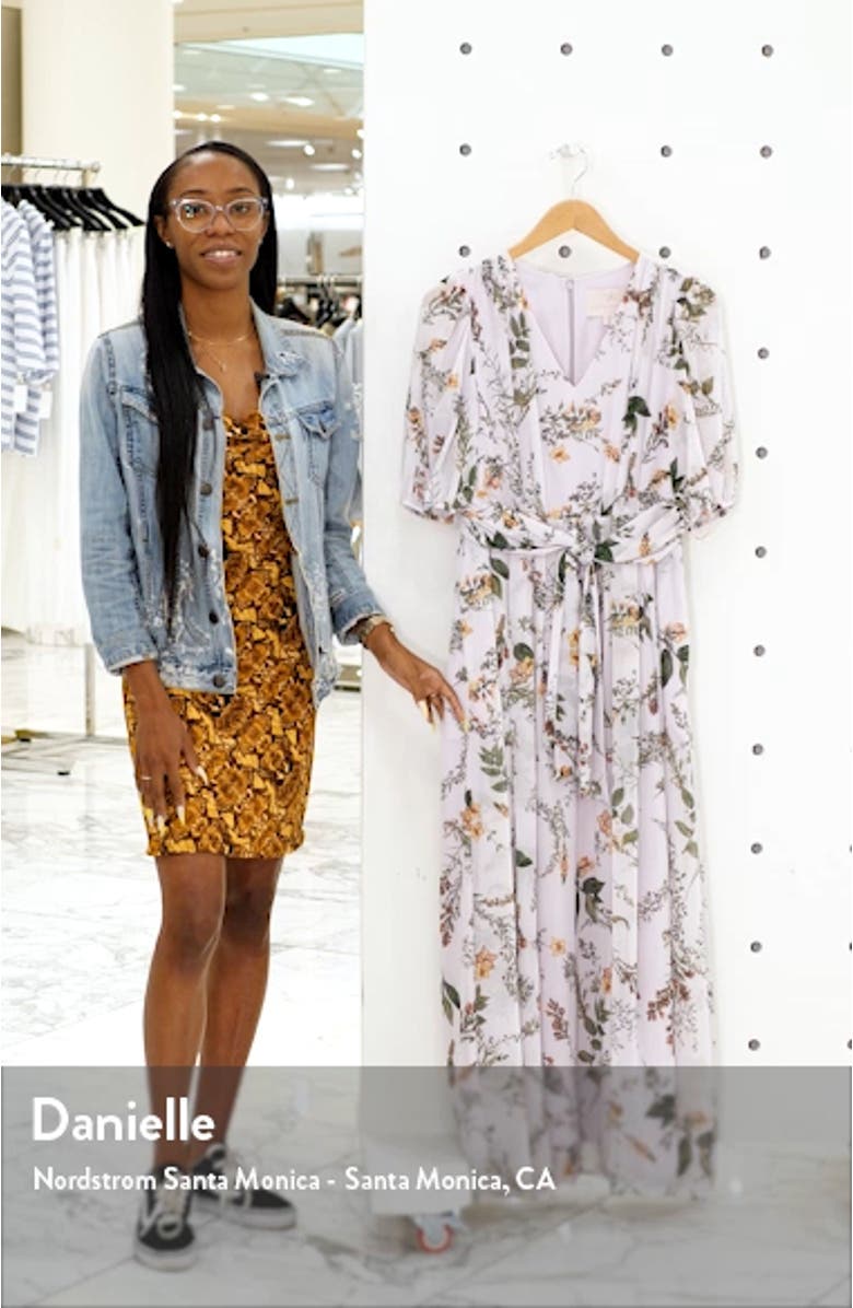 Phoebe Floral Puff Sleeve Chiffon Maxi Dress, sales video thumbnail