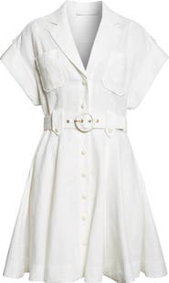 Zimmermann Awaken Belted Linen Shirtdress