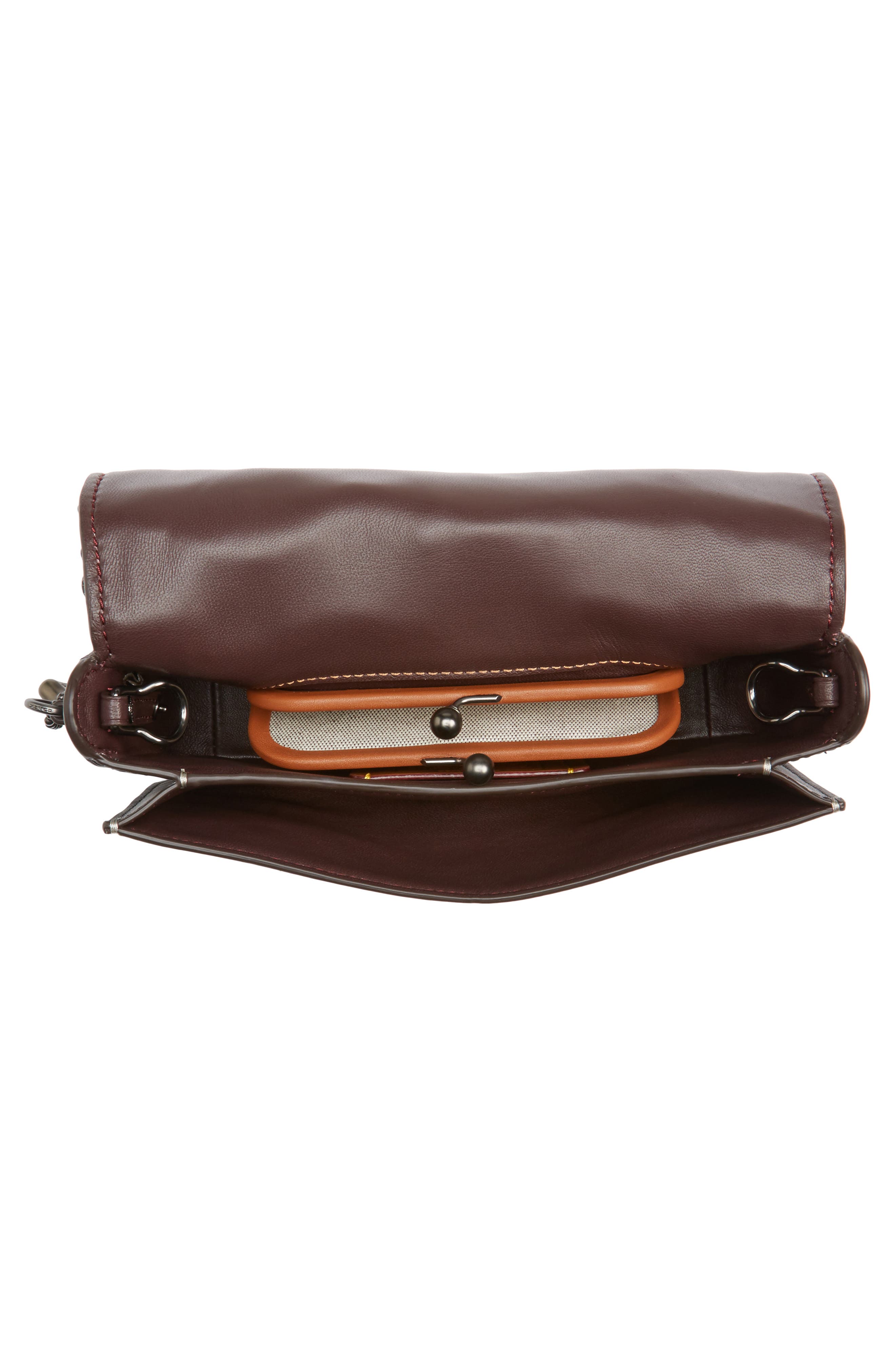 COACH 1941 'Dinky' Flower Appliqué Leather Crossbody Bag, Alternate, color, 