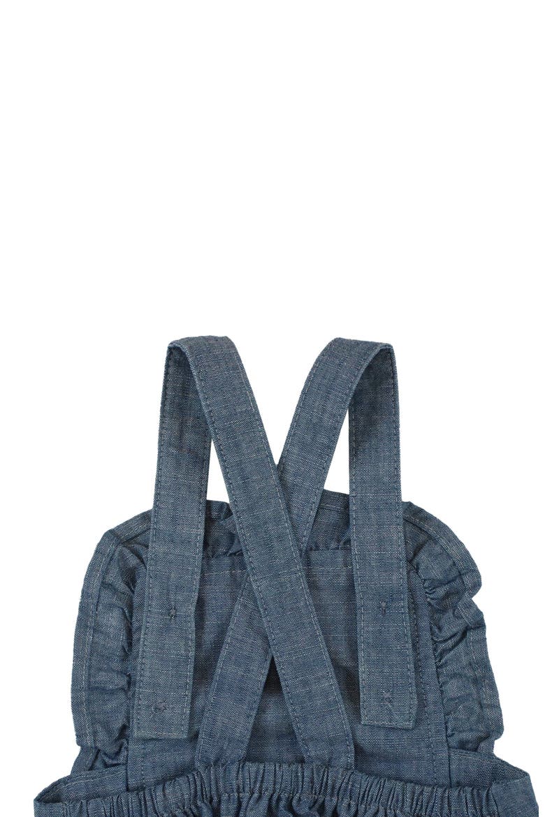 Baby Ruffle Sunsuit, Infant, Alternate, color, Blue Chambray Ruffle