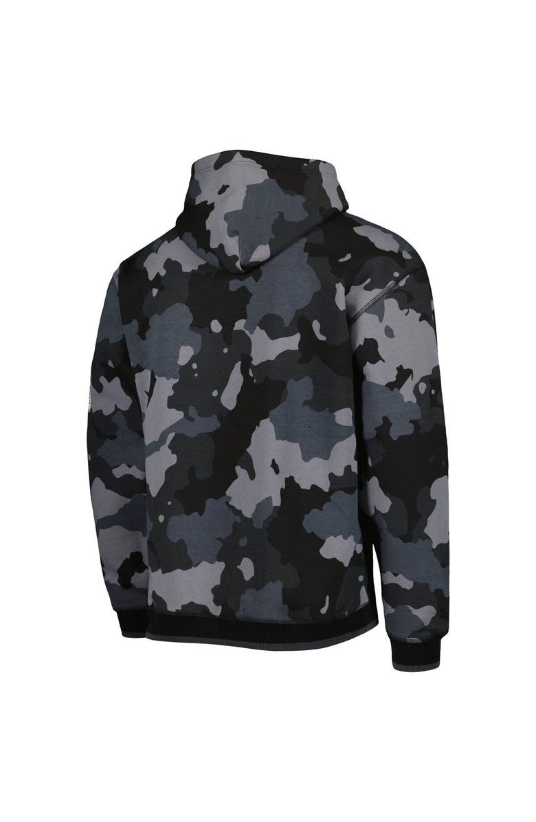 THE WILD COLLECTIVE Men's The Wild Collective Black Chicago Bears Camo Pullover Hoodie, Alternate, color, Black