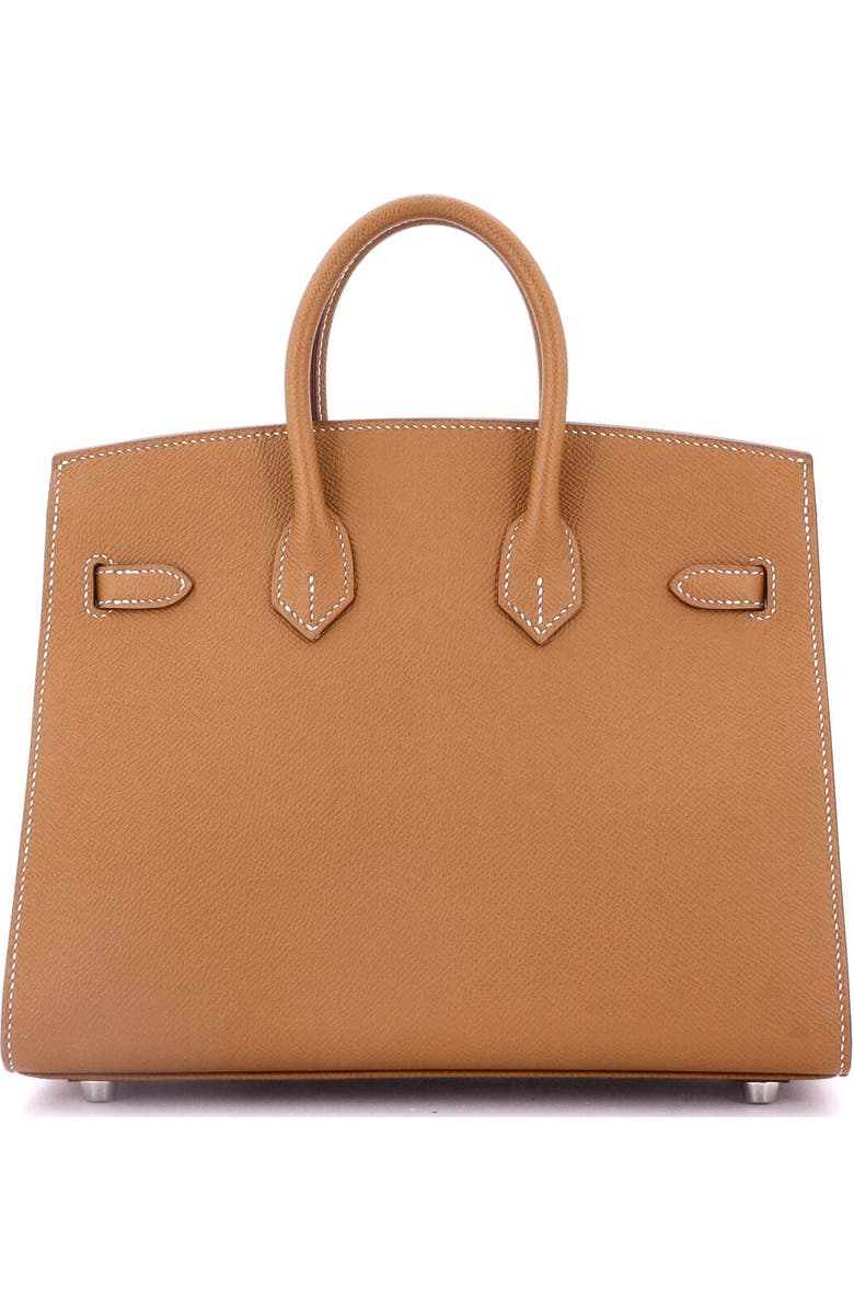 Pre-Owned Hermes Birkin Sellier Bag Brown Epsom with Palladium Hardware 25, Alternate, color, Gold