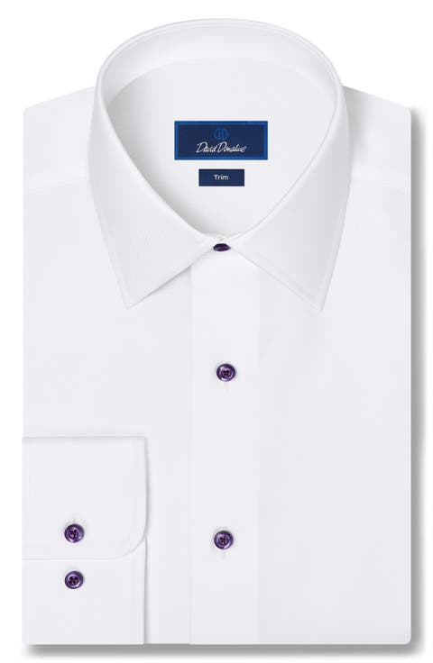 Trim Fit Superfine Twill Dress Shirt