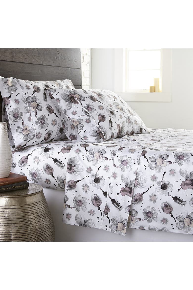 Premium Collection Extra Deep Pocket 300 Thread-Count 4-Piece Sheet Set, Alternate, color, WATERCOLOR SYMPHONY GREY